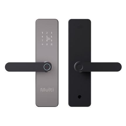 Fechadura Eletrônica Smart Cinza Multi - SE242 SE242