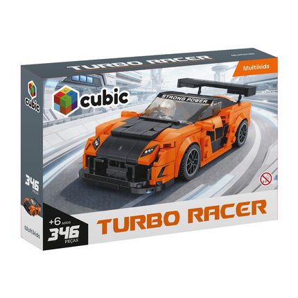 Blocos de Montar Cubic Carro Turbo Racer 346 Peças Multikids - BR2624 BR2624