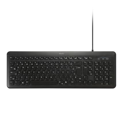 Teclado Com Fio USB Cabo 180cm Preto Multi - TC665 TC665
