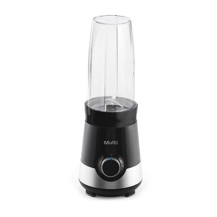 Liquidificador Shake 2 Copos 800ml, 3 Velocidades, 300w-127v Preto e Prata - GO013OUT [Reembalado] GO013OUT