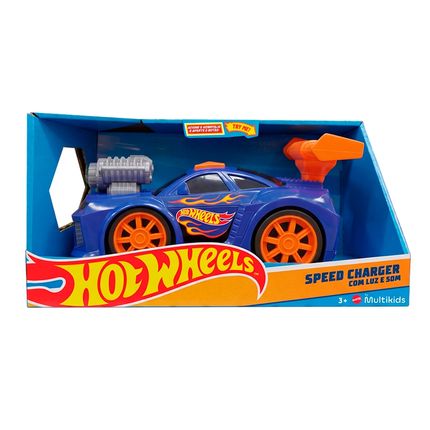 Carrinho de Fricção Hot Wheels Speed Charger Com Luz e Som Multikids - BR2631 BR2631