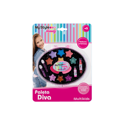 Maquiagem Infantil Paleta Diva My Style Beauty Multikids - BR1330 BR1330