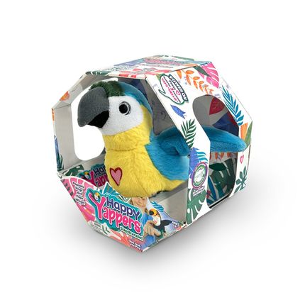 Papagaio de Pelúcia Interativo Happy Yappers Azul Multikids - BR2778 BR2778