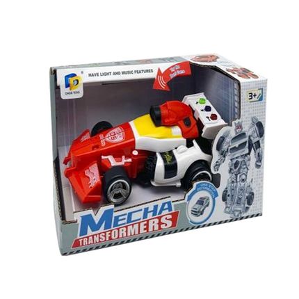 Robô Transformável Megaformers Flamion Vermelho com Luz e Som Interativo Multikids - BR2669 BR2730