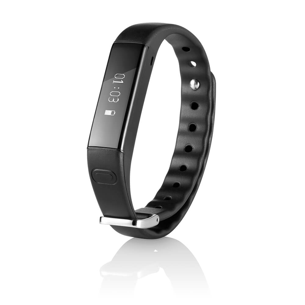 Pulseira Active Slim com Bluetooth Alarme Monitor Cardíaco e de Sono Preto Atrio - ES107