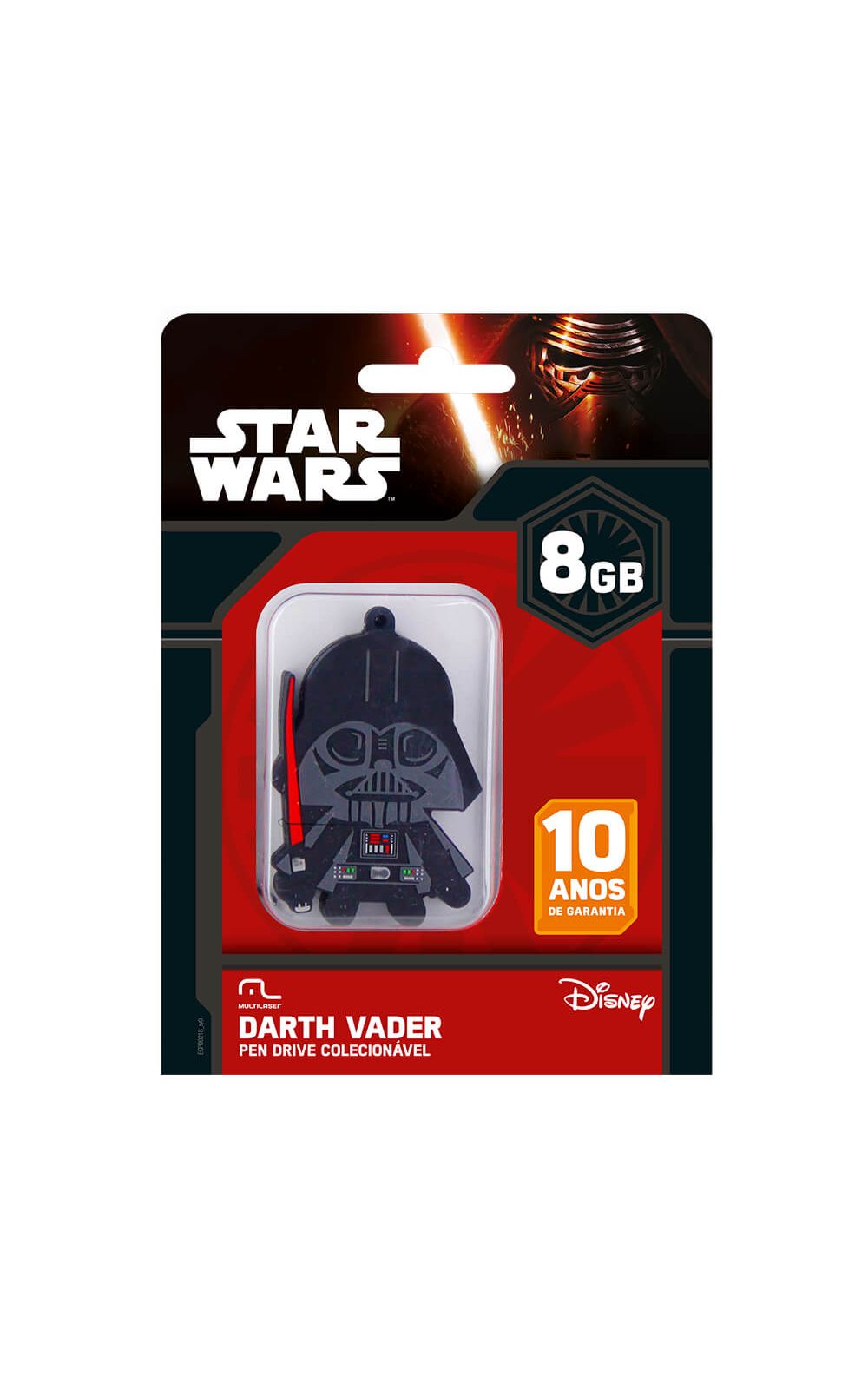 Foto 2 - Pen Drive Star Wars Darth Vader 8GB USB Leitura 10MB/s e Gravação 3MB/s Multilaser - PD035