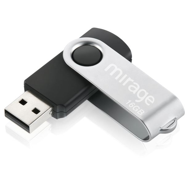 Pen Drive Loop 16GB USB Leitura 10MB/s e Gravação 3MB/s Preto Mirage - PD099 PD099