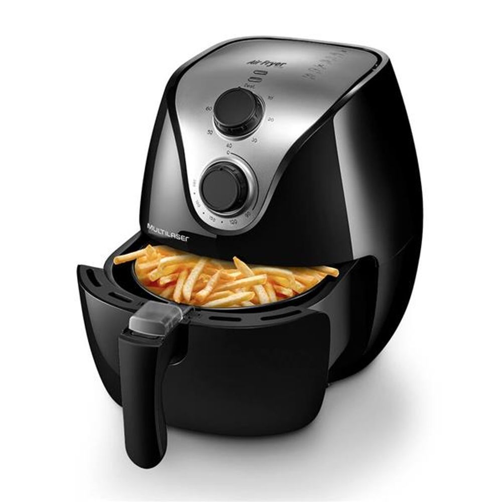 Fritadeira Elétrica Air Fryer 2,5 Litros Multilaser 220V Preta - CE14