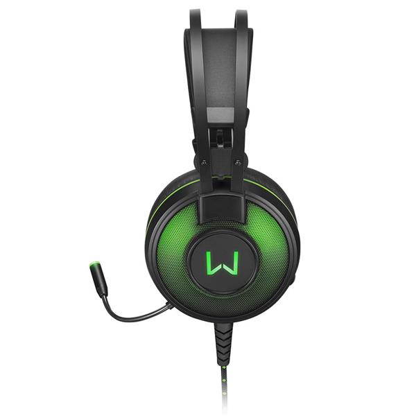 Headset Gamer Warrior Raiko USB 7,1 3D Digital Surround Sound LED Verde - PH259OUT [Reembalado] PH259OUT