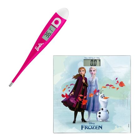 Combo Saúde - Balança Digital Frozen e Termômetro Digital Barbie Multilaser...
