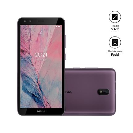 Smartphone Nokia C01 Plus 32GB, 4G, Tela 5.45”, Dual Chip, 1GB RAM, Câmera 5.0MP + Selfie 5.0MP Roxo - NK041OUT [Reembalado] NK041OUT