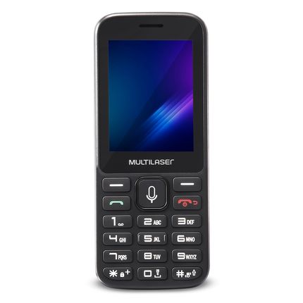 Celular Multilaser ZAPP 2,4 Pol, Conexão 3G 512MB, Preto, KaiOS, Facebook, Whatsapp, - P9098OUT [Reembalado] P9098OUT