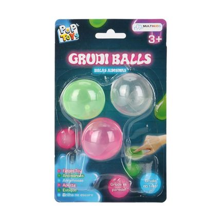 Bolas Adesivas Neon Grudi Balls Multikids - BR1550X [Reembalado] BR1550X