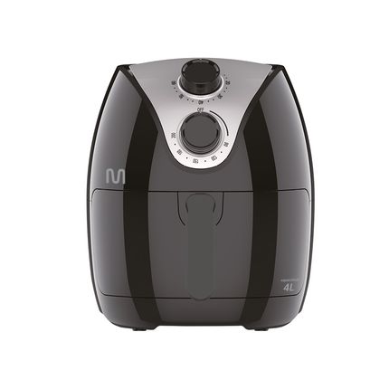 Fritadeira Elétrica Air Fryer 4L C/ Grade, Timer 60min, Temp. 200°C - 1500W - 220V - Preta Multilaser - CE022OUT [Reembalado] CE022OUT