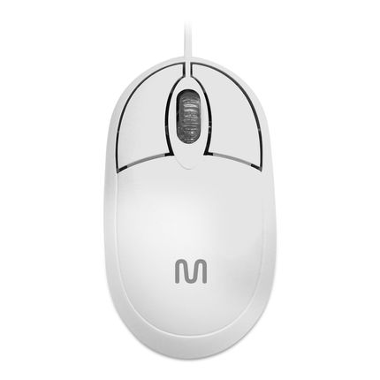 Mouse Com Fio Classic Conexão USB 1200dpi Cabo de 120cm 3 Botões Branco - MO302OUT [Reembalado] MO302OUT