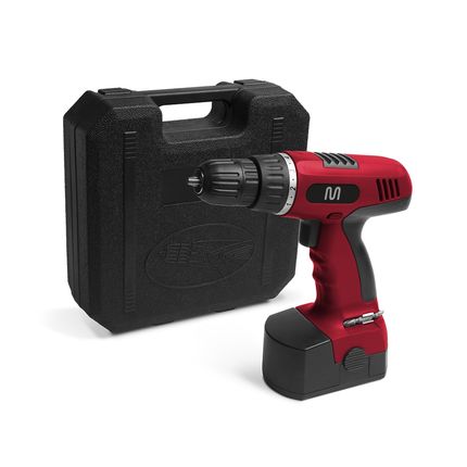 Kit Maleta Parafusadeira e Furadeira 12v Bateria de Lítio 16 Níveis de Torque com Brocas e Bits Vermelho Multi - HO045OUT [Reembalado] HO045OUT