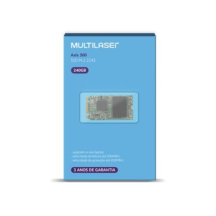 SSD Multilaser Axis 500 240GB M.2 2242 Sata - SS204OUT [Reembalado] SS204OUT